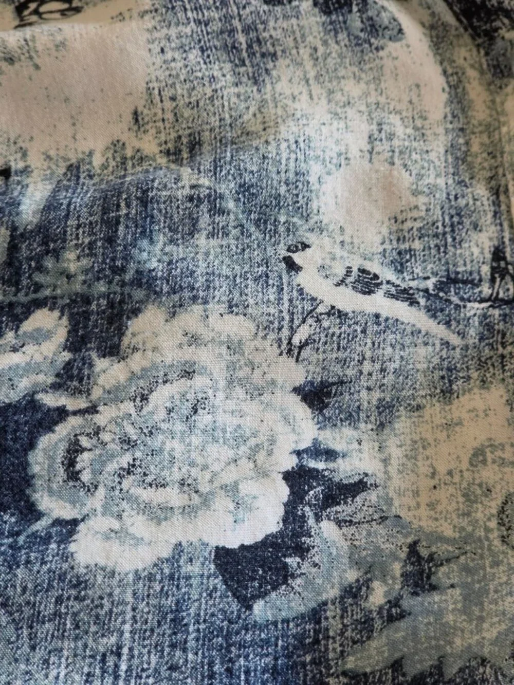 FDJ French Dressing Jeans Abstract Bird Floral Boho Blouse Top Size 14 L